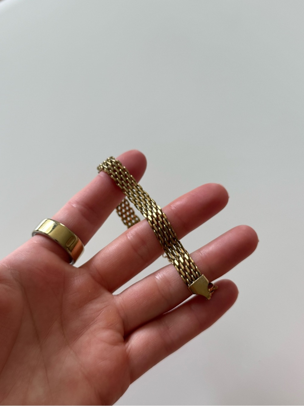 Gold Mesh Chain Bracelet - Women Jewelry